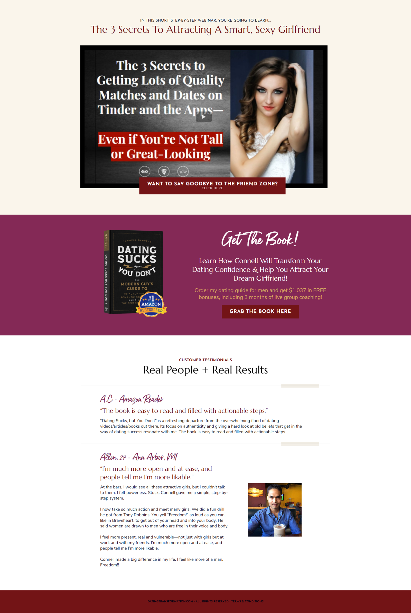 Webinar registration and sales funnel design